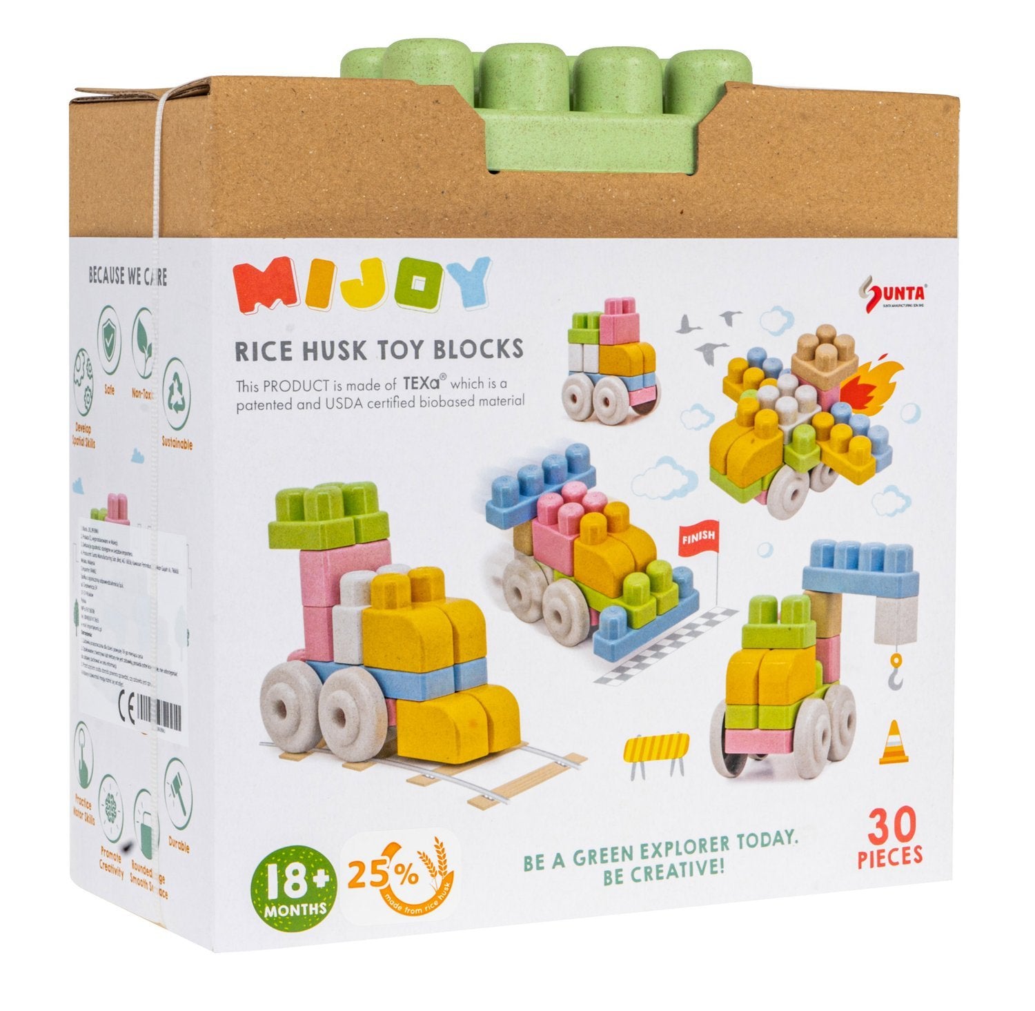 Miljövänlig babyblockset - 30 st, pastellfärger