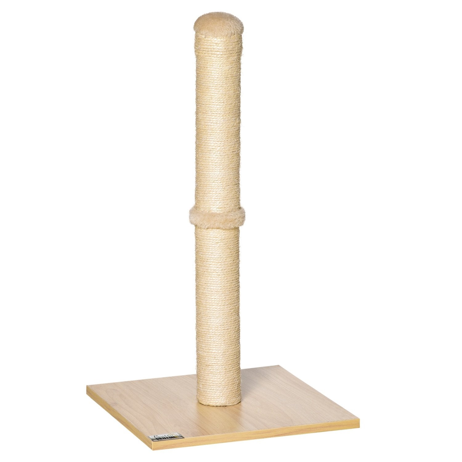 Skrapstolpe Sisal Skrapstolpe För Katter, Stall, Med Boll, 60Cm, Spånskiva, Beige+Ek