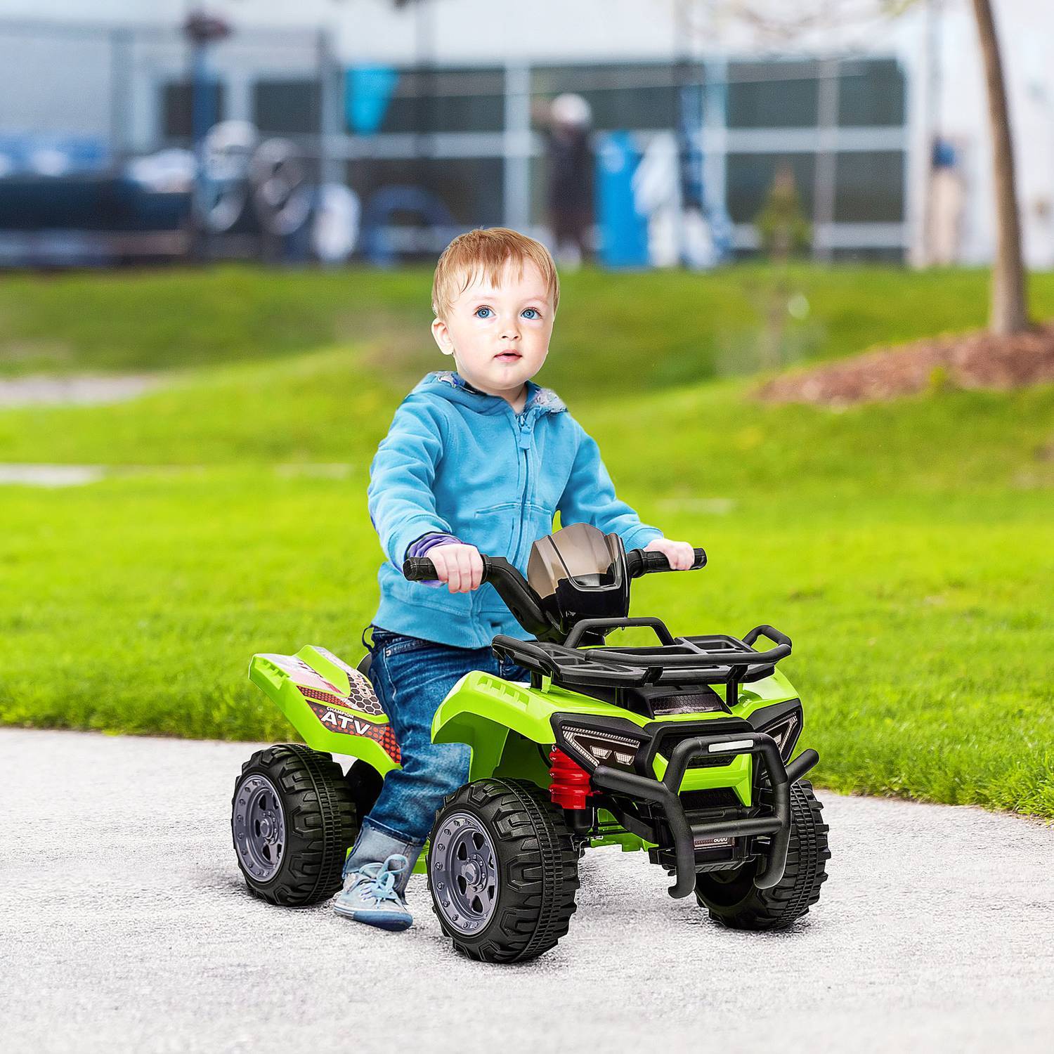 Mini Elektrisk Quad För Barn Elektrisk Atv Barnvagn Framljus Barnfordon Barn Motorcykel Elektrisk Quad För 18-36 Månader Barn Grön