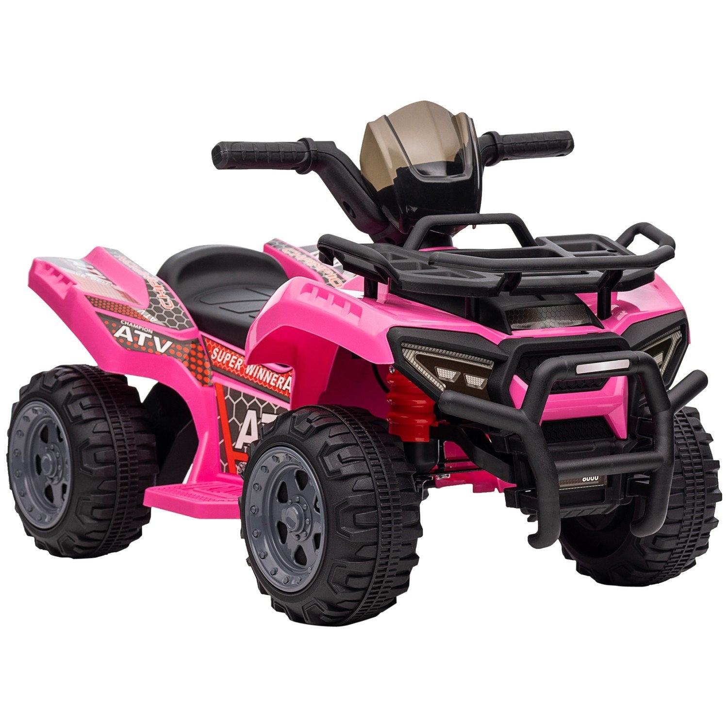 Mini Electric Quad För Barn 18-36 Månader, Elektrisk Atv För Barn Med Led-Frontljus, Metall & Pp-Plast, Rosa