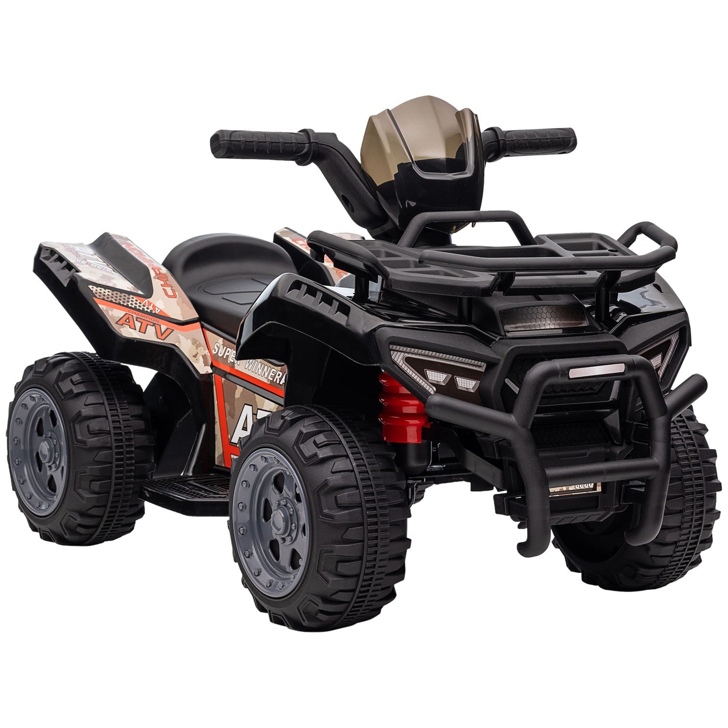 Mini Elektrisk Quad ATV för småbarn, LED-lampor, svart