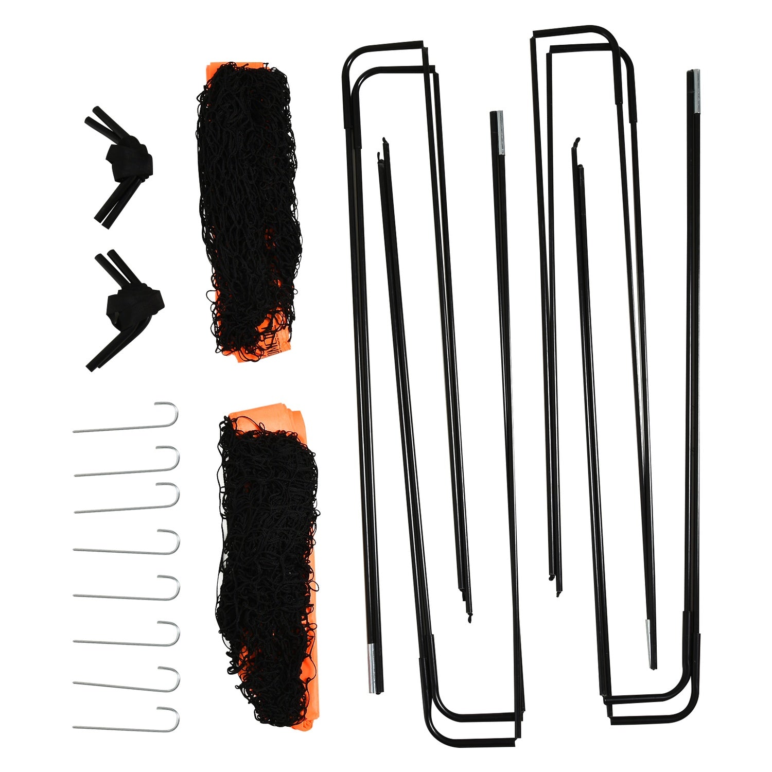 Minivikbara fotbollsmål, metall och Oxford-tyg, set om 2