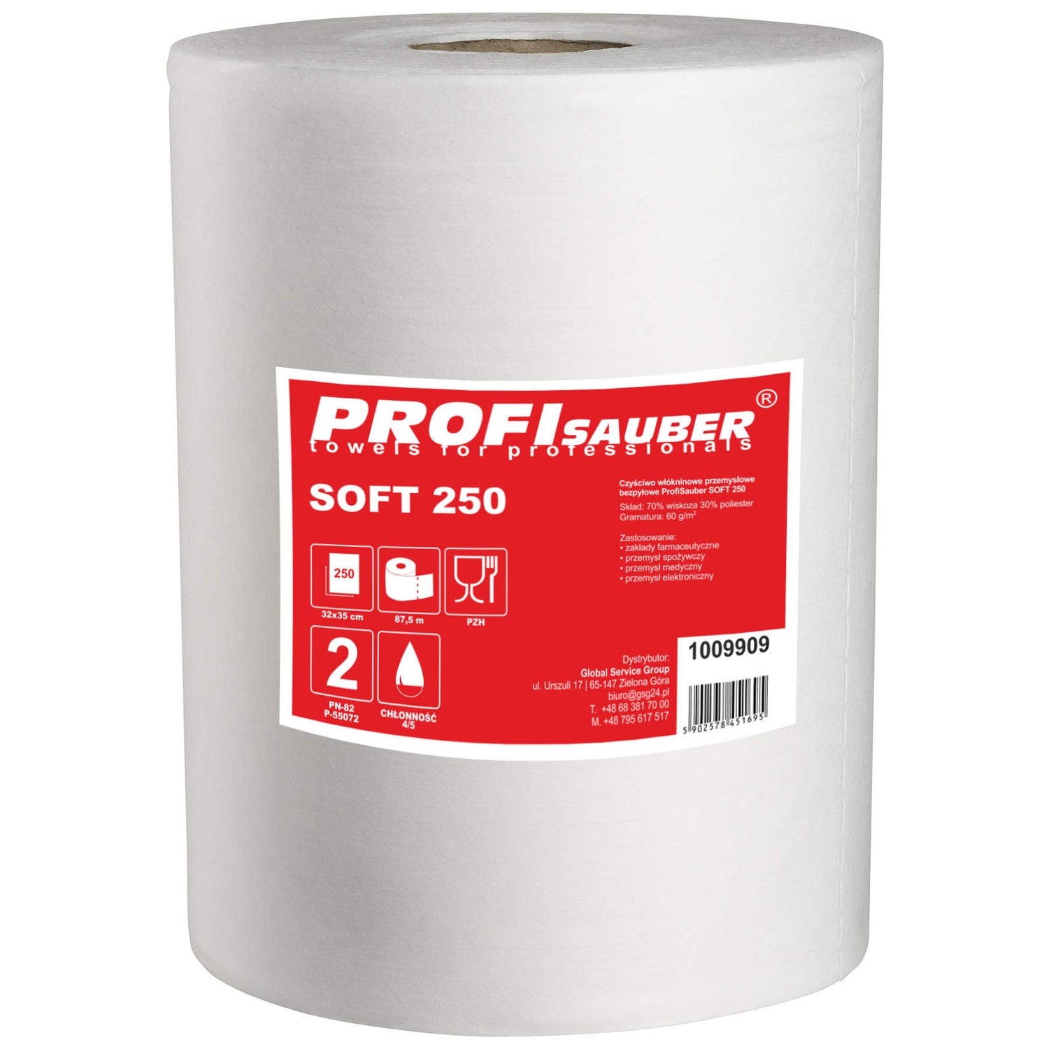 Mjuk nonwoven industriell rengöringsduk ProfiSauber SOFT 250