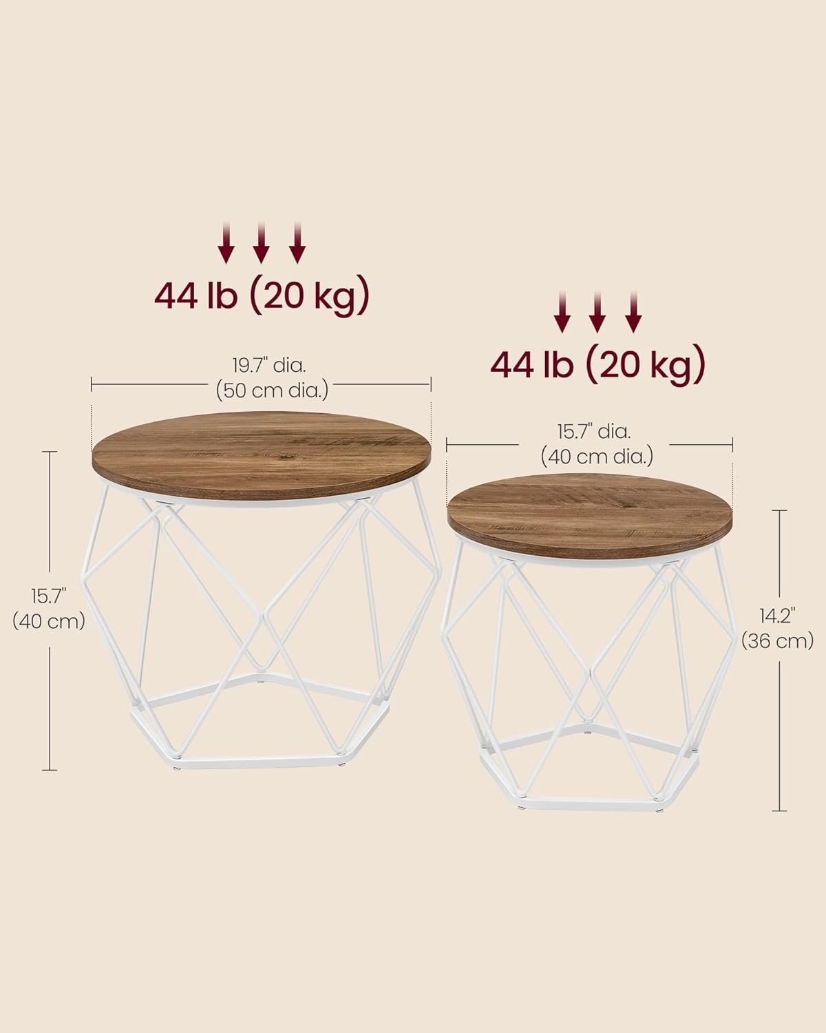 Moderna soffbord, kompakta, robusta, lätta att montera