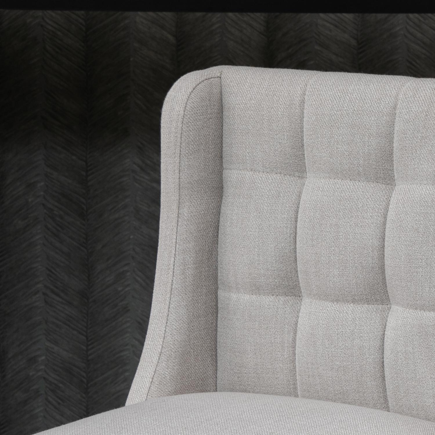 Modern beige barstolar set, låg rygg, linne, 2 st