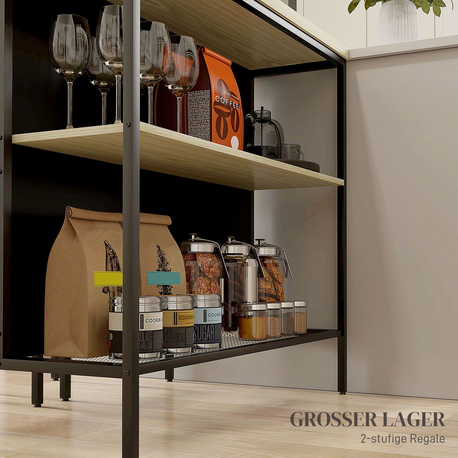 Modernt 3-delat barbordsset med ek och stål