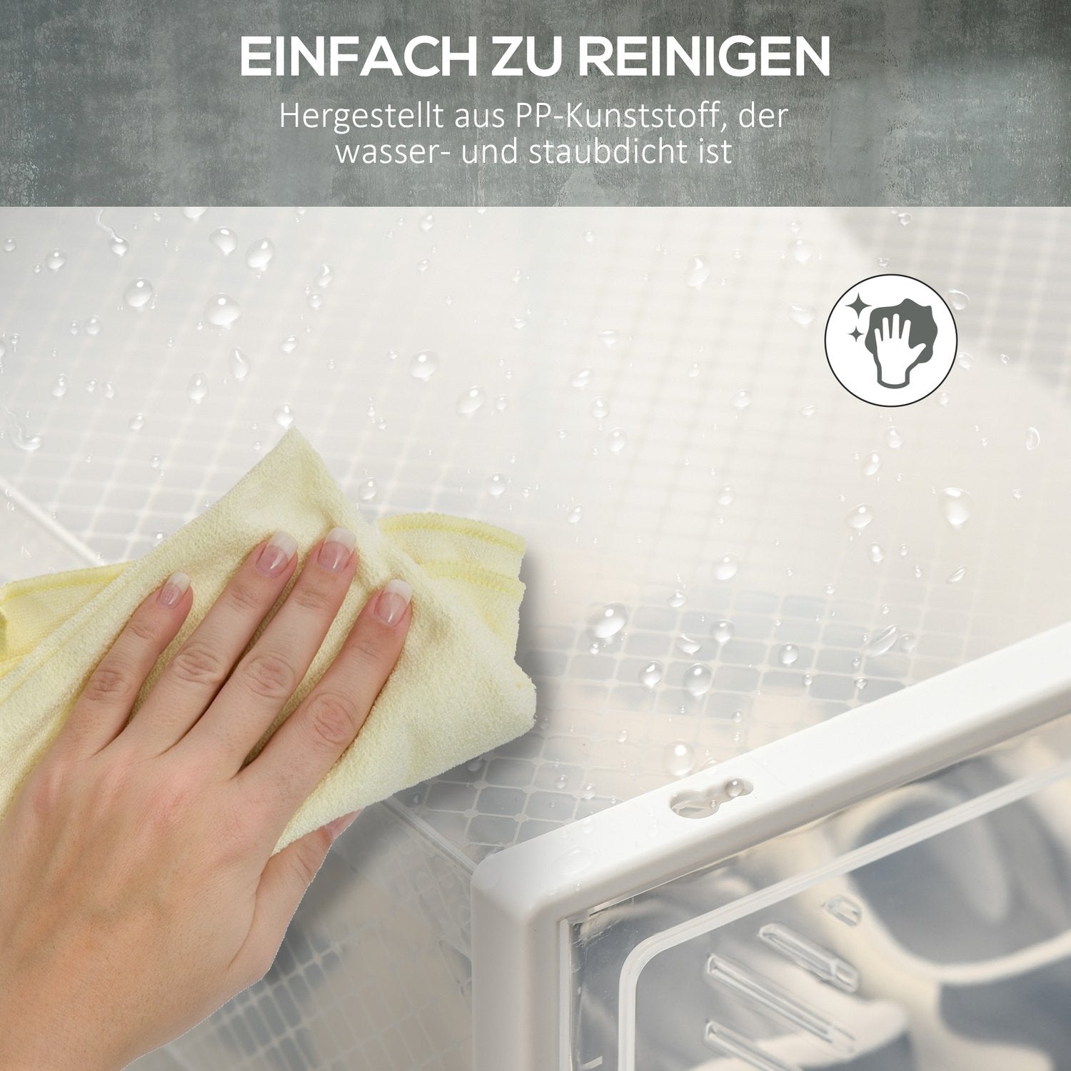 Modulära skoförvaringslådor med klara dörrar, set om 18