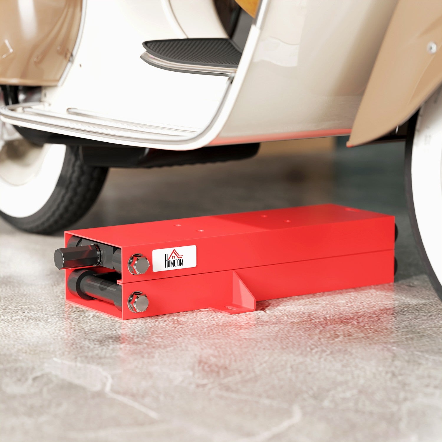 Motorcykellyft med 500 kg kapacitet, justerbar 95-400 mm