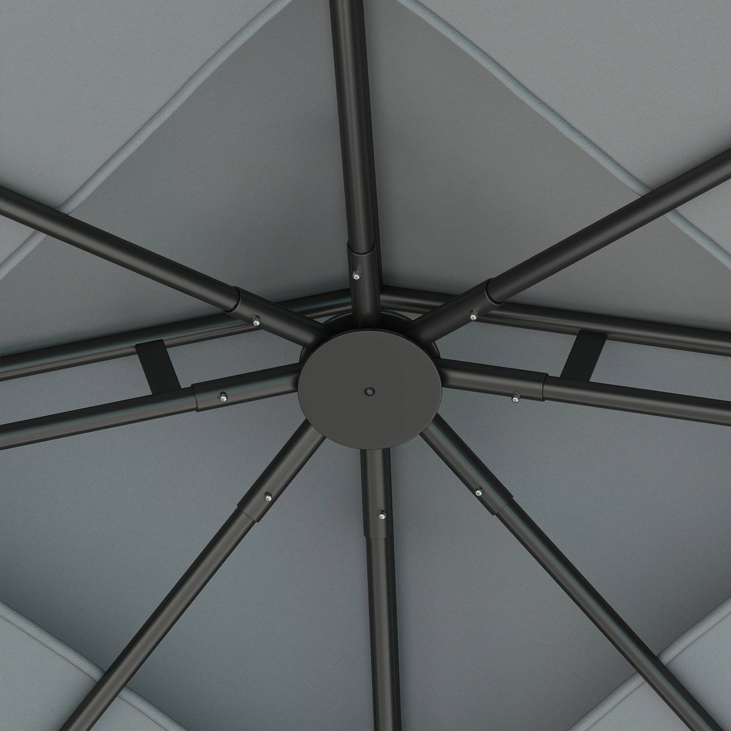 Mörkgrå 3x3m Metal Gazebo – Vattenavvisande, stabil