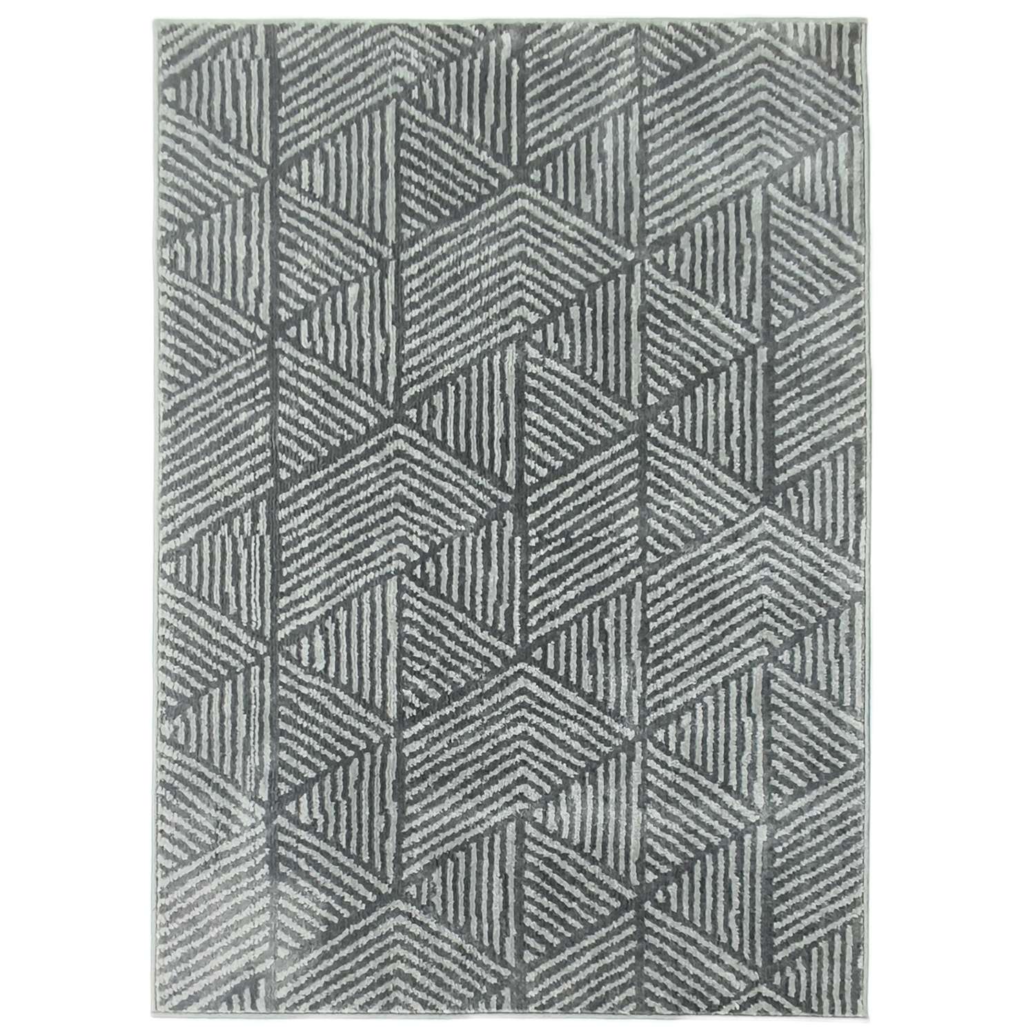 Mörkgrå tvättbar vardagsrumsmatta, 150 x 80 cm