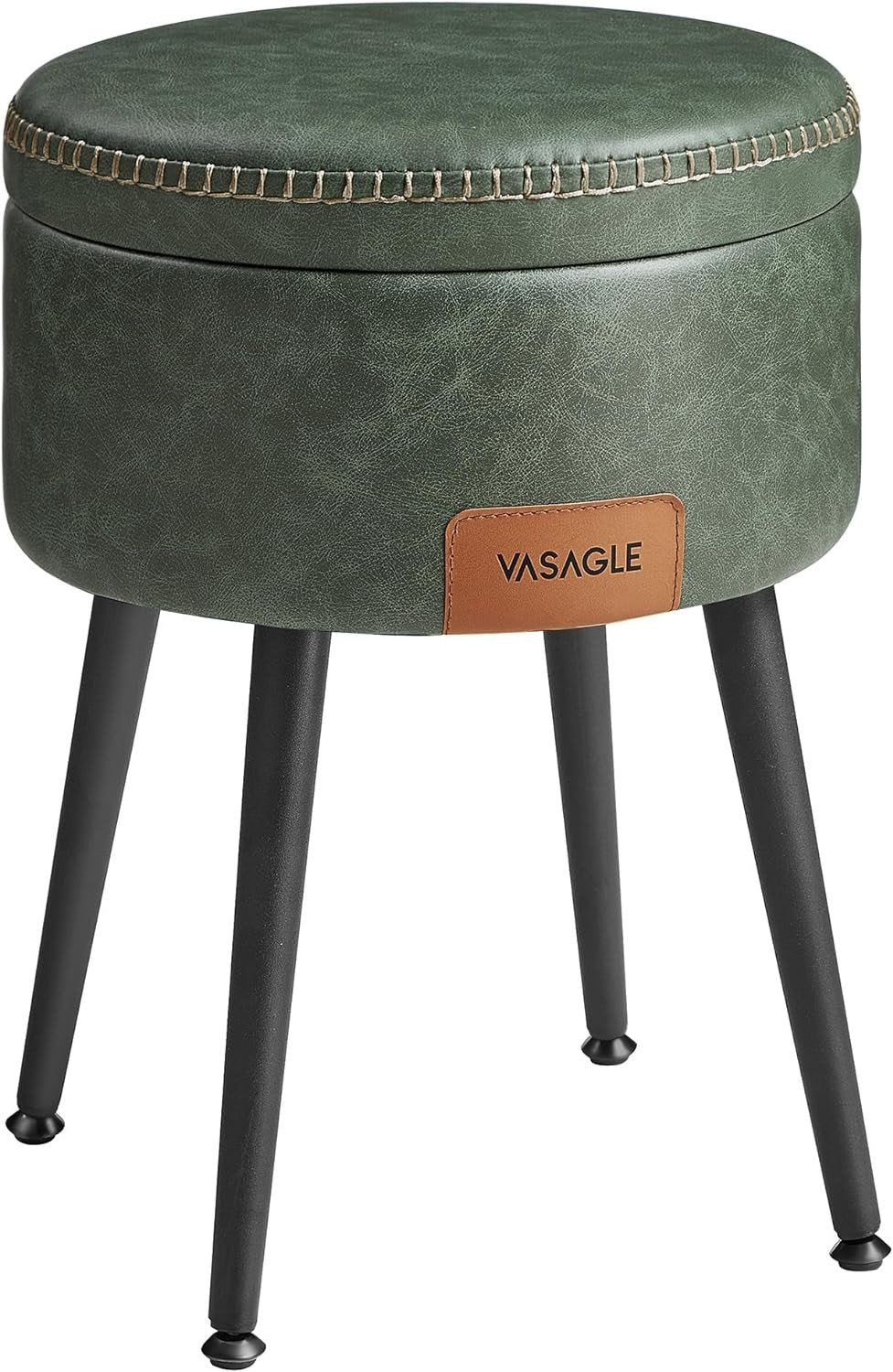 Multifunctional Storage Ottoman - Forest Green, PU-läder