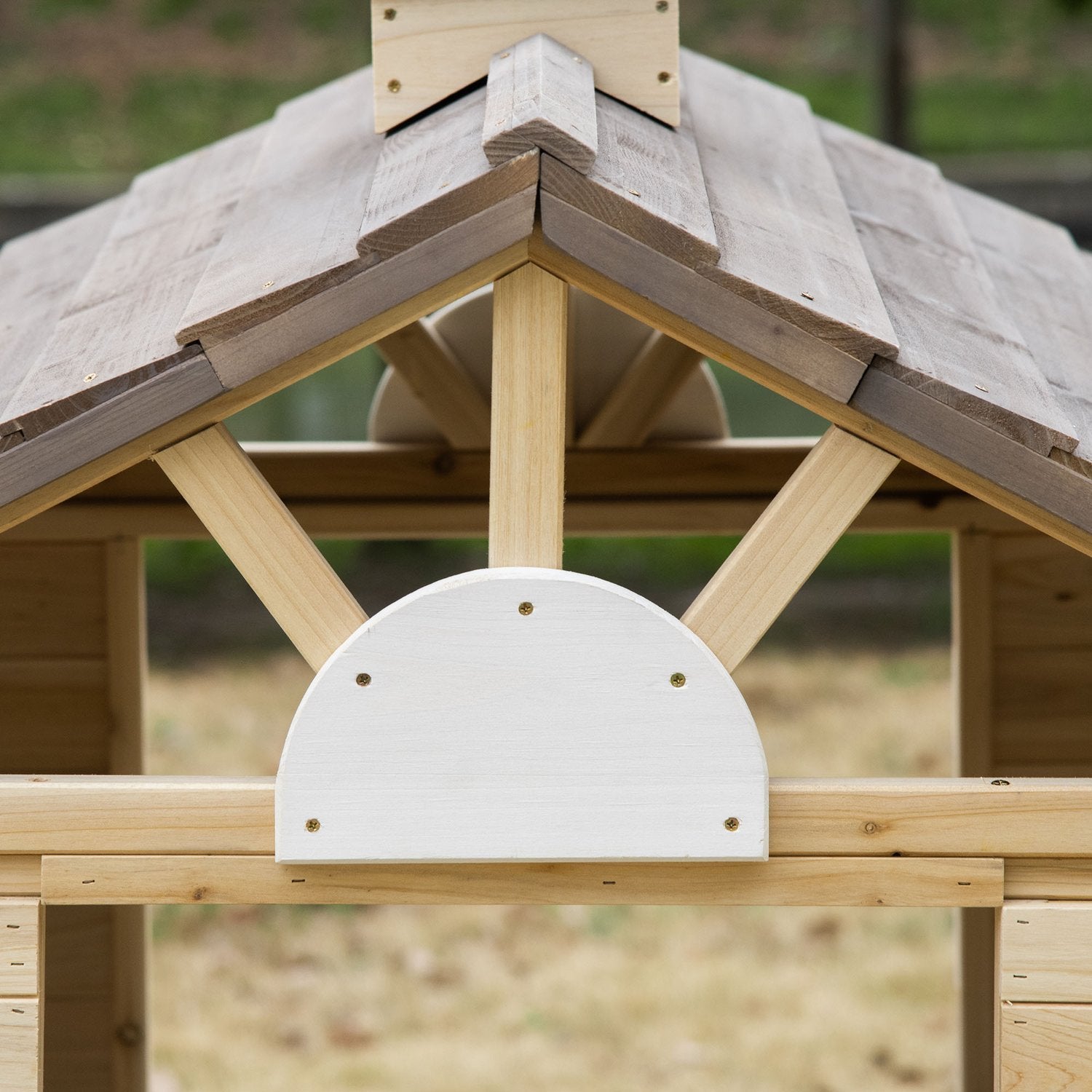 Lekstuga För Barn Trä Lekstuga Med Fönster Brevlåda Utomhus Trädgård Lekstuga Med Blomkruka Rack Trä Lekstuga För 3-7 År