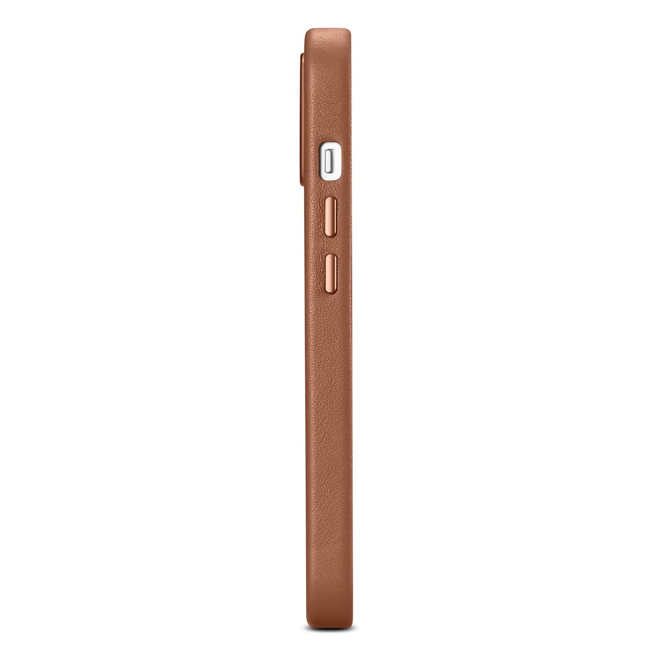 Naturligt läderfodral för iPhone 14 MagSafe Fodral Läderfodral ljusbrunt