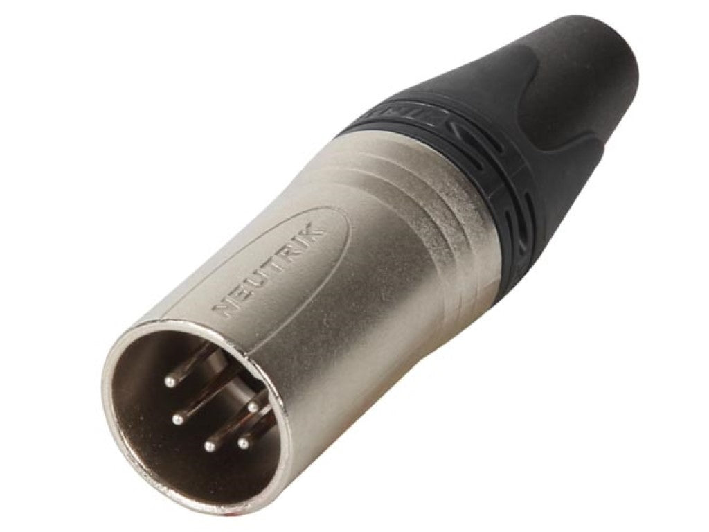 Neutrik - Xlr-kabelkontakt, 5-stift hane, silverpläterad, nickel