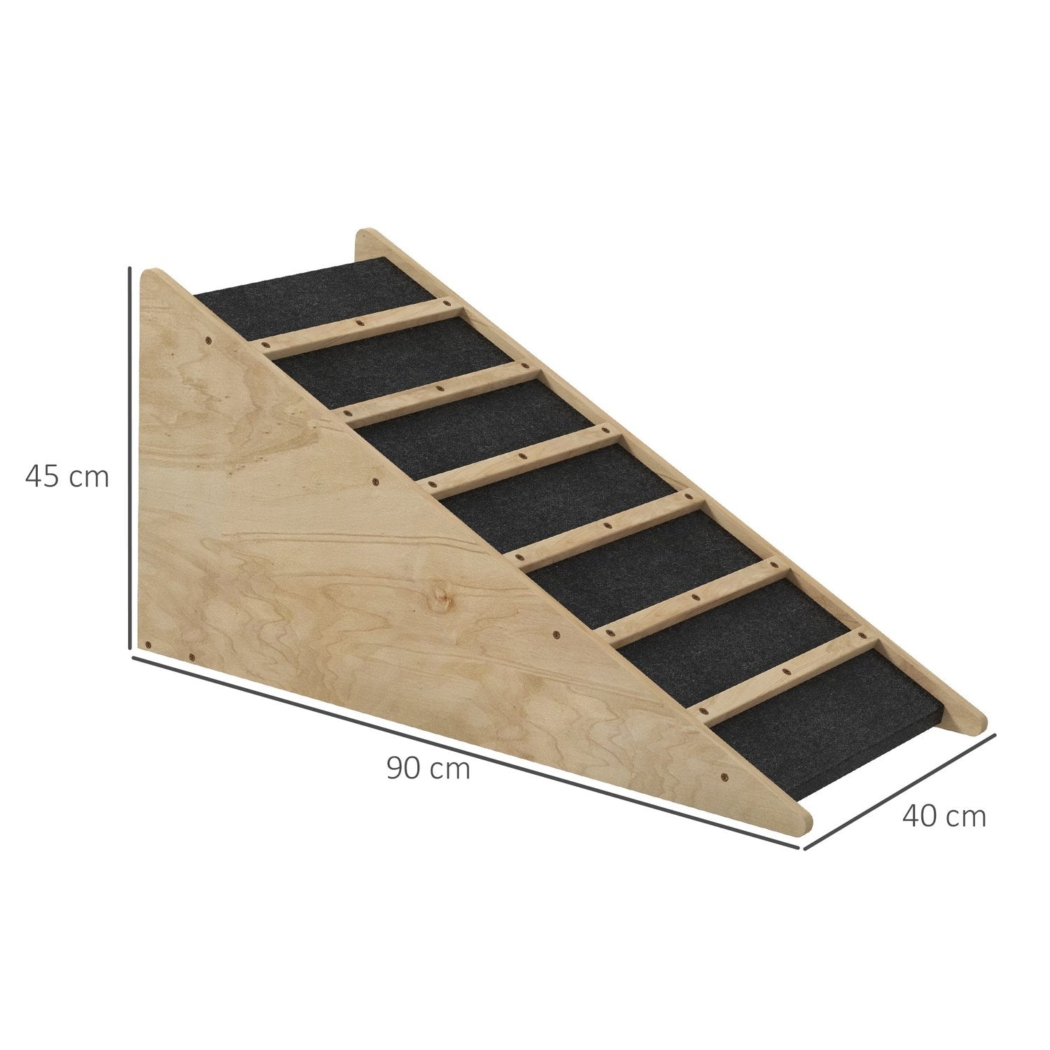 Hundaramp Halkfri Husdjursramp För Bålen, Instigningshjälp För Medelstora Hundar Upp Till 20 Kg, 90X40X45Cm