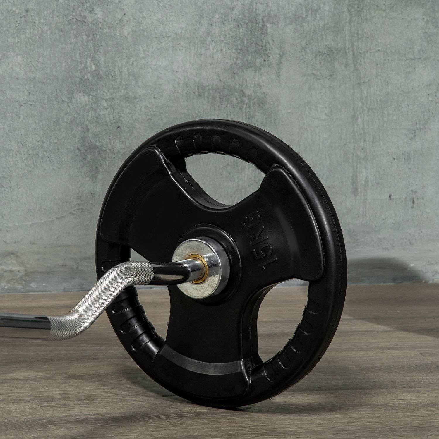 Olympic Tri-Grip viktskivor set, 2x15 kg, gummerad