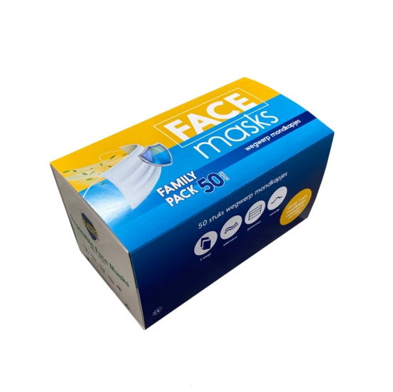 Orange Care - Ansiktsmask för engångsbruk - 50 st. Mondkapjes