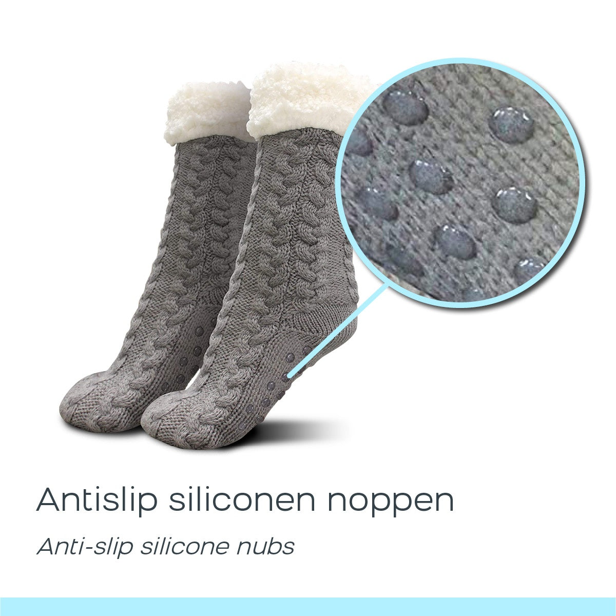 Orange Donkey Cozy Slipper Socks - Hussockor - Grå
