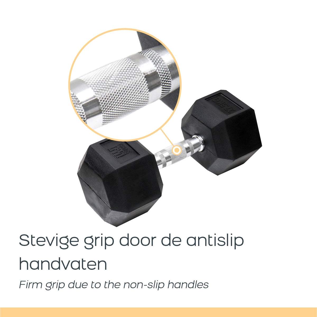 Orange Gym - Hex Hantel - 10 kg - set om 2