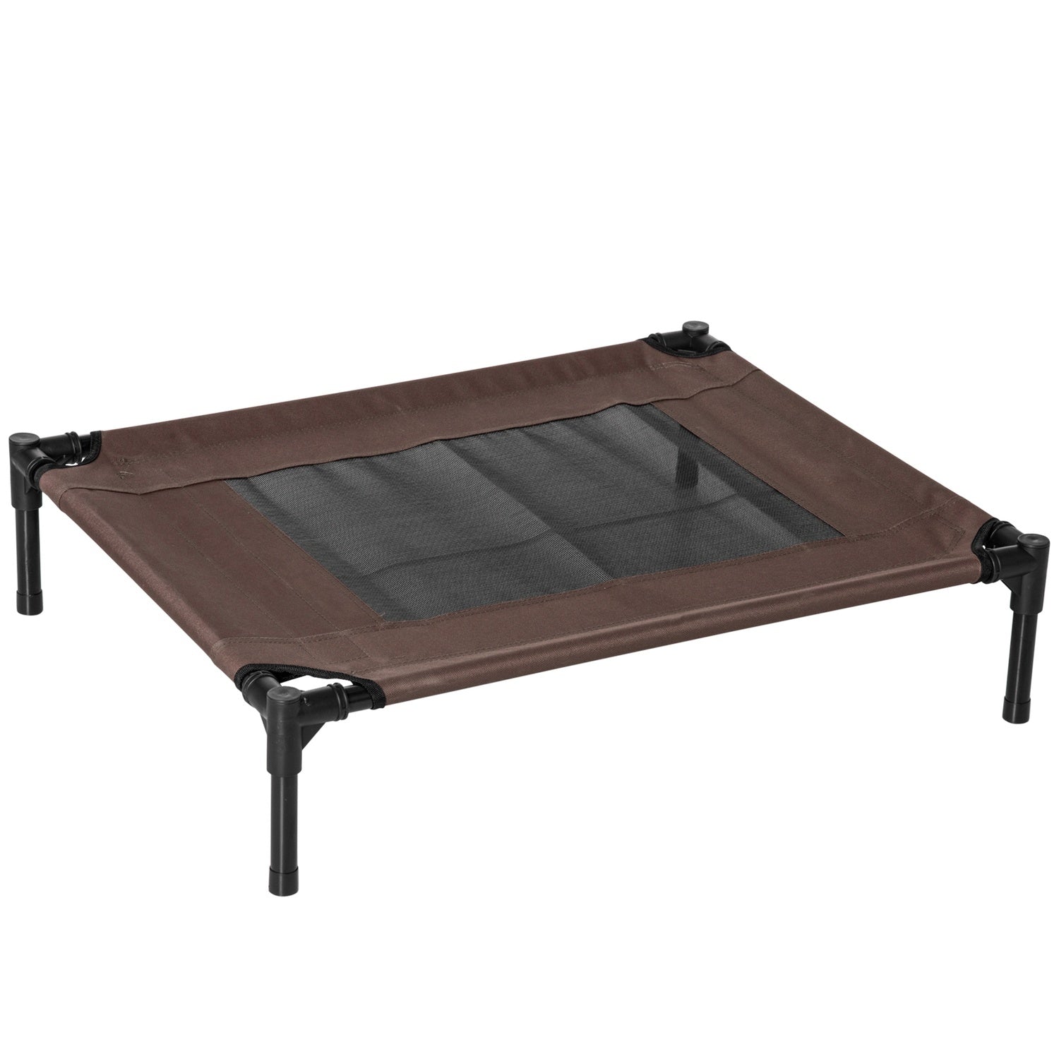Slitstark hundsäng utomhus, brun 76x61x18cm för husdjur