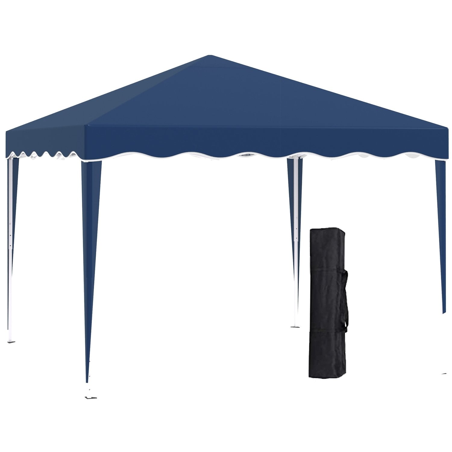 Folding Gazebo Gazebo 3 X 3 M Trädgård Gazebo Hopfällbart Partytält Höjdjusterbart Trädgårdstält Med Transportväska Uv-Skydd Stål Oxford Blå