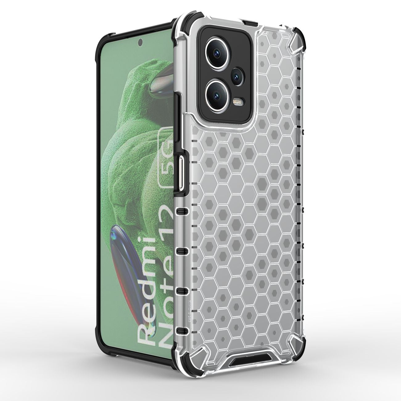 Pansarhybridfodral för Xiaomi Redmi Note 12 5G / Poco X5 5G Honeycomb svart