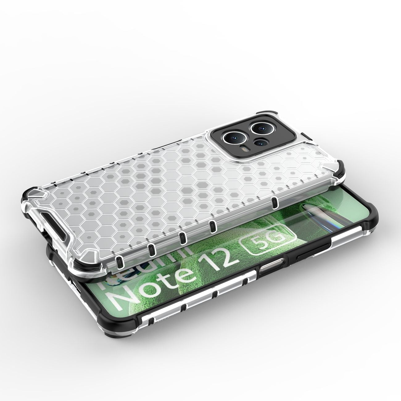 Pansarhybridfodral för Xiaomi Redmi Note 12 5G / Poco X5 5G Honeycomb svart