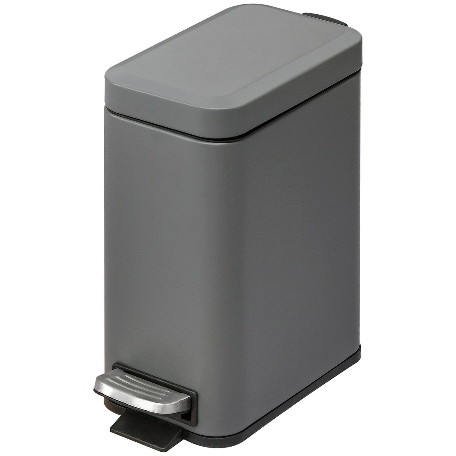 Trash Can Pedal Bin 5L Med lock och Inner Bin, Grå