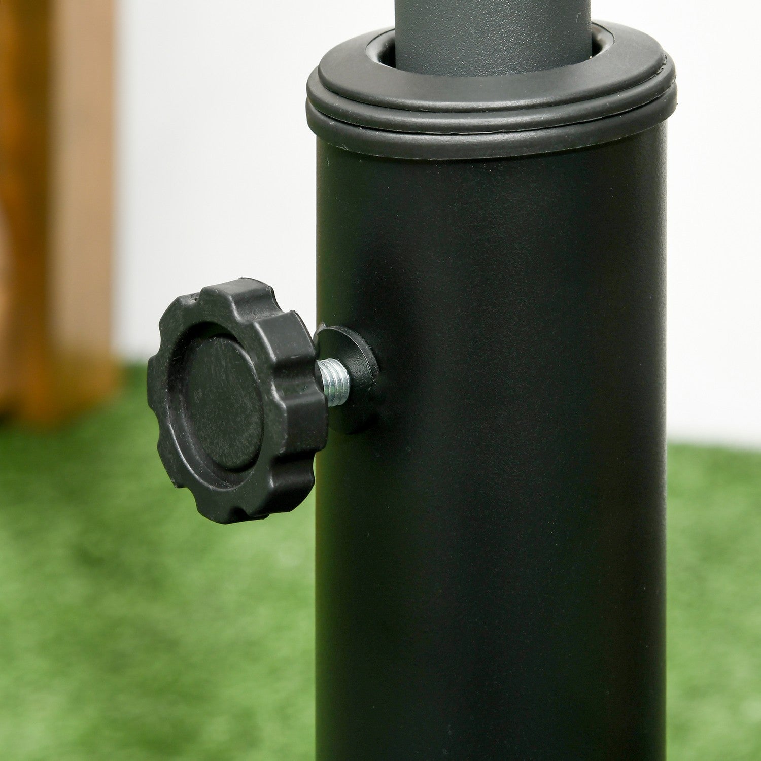 Paraplystativ, 19 kg bas, passar Ø 32/38/48 mm stolpar, svart