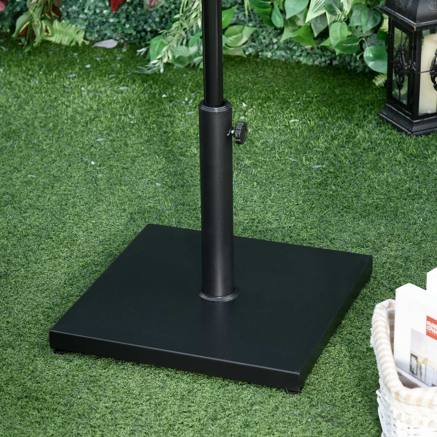 Parasollställ i svart metall – Passar Ø35/38/48 mm paraplyer