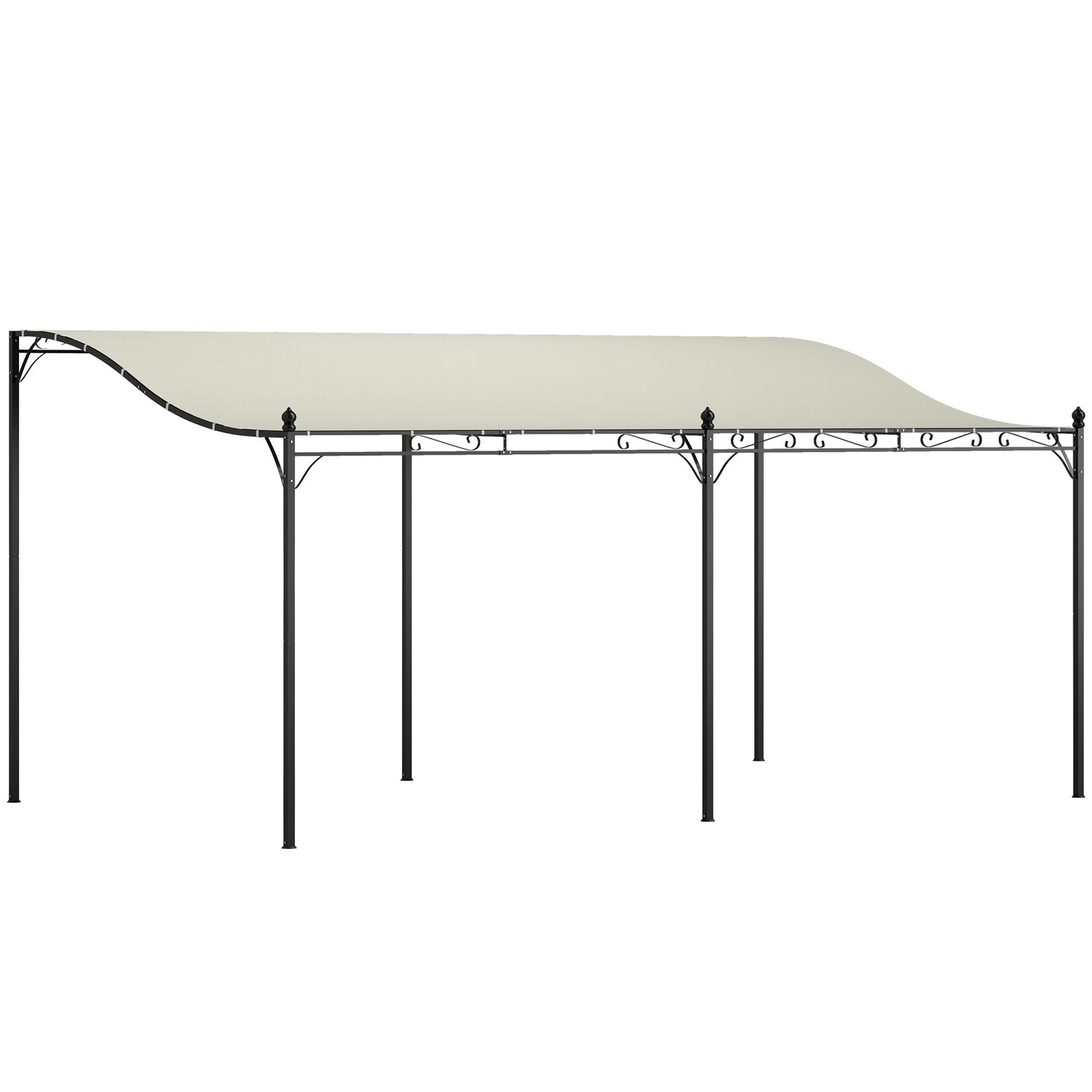 Fristående trädgårdspergola med vattenavvisande kapell, 3x5 m Krämvit