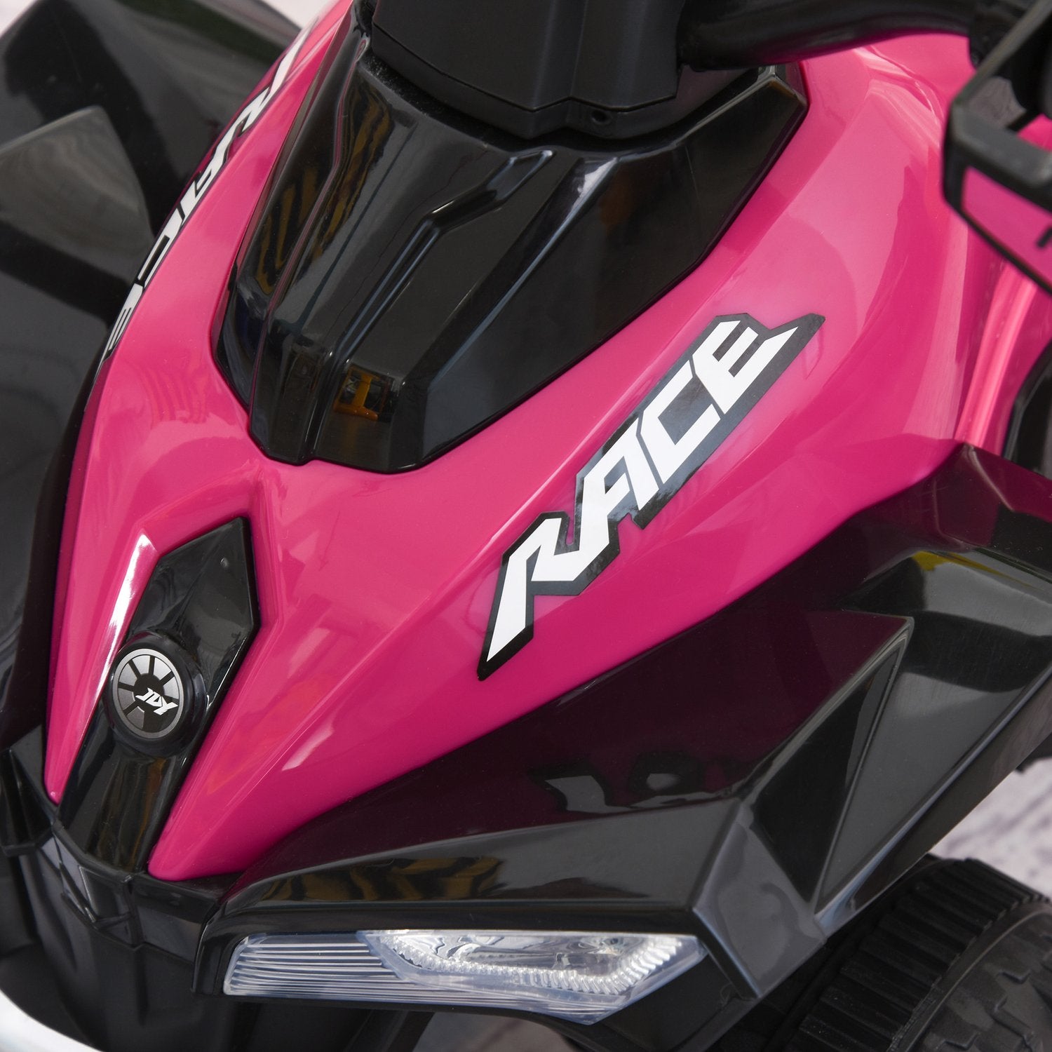 Pedal åkbil för småbarn, ljus & musik, rosa