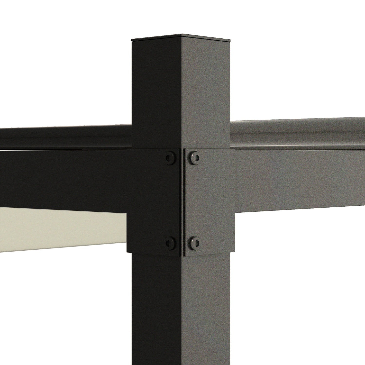 Pergola 3x3m Fristående metall uteplats, UV 30+ Krämvit