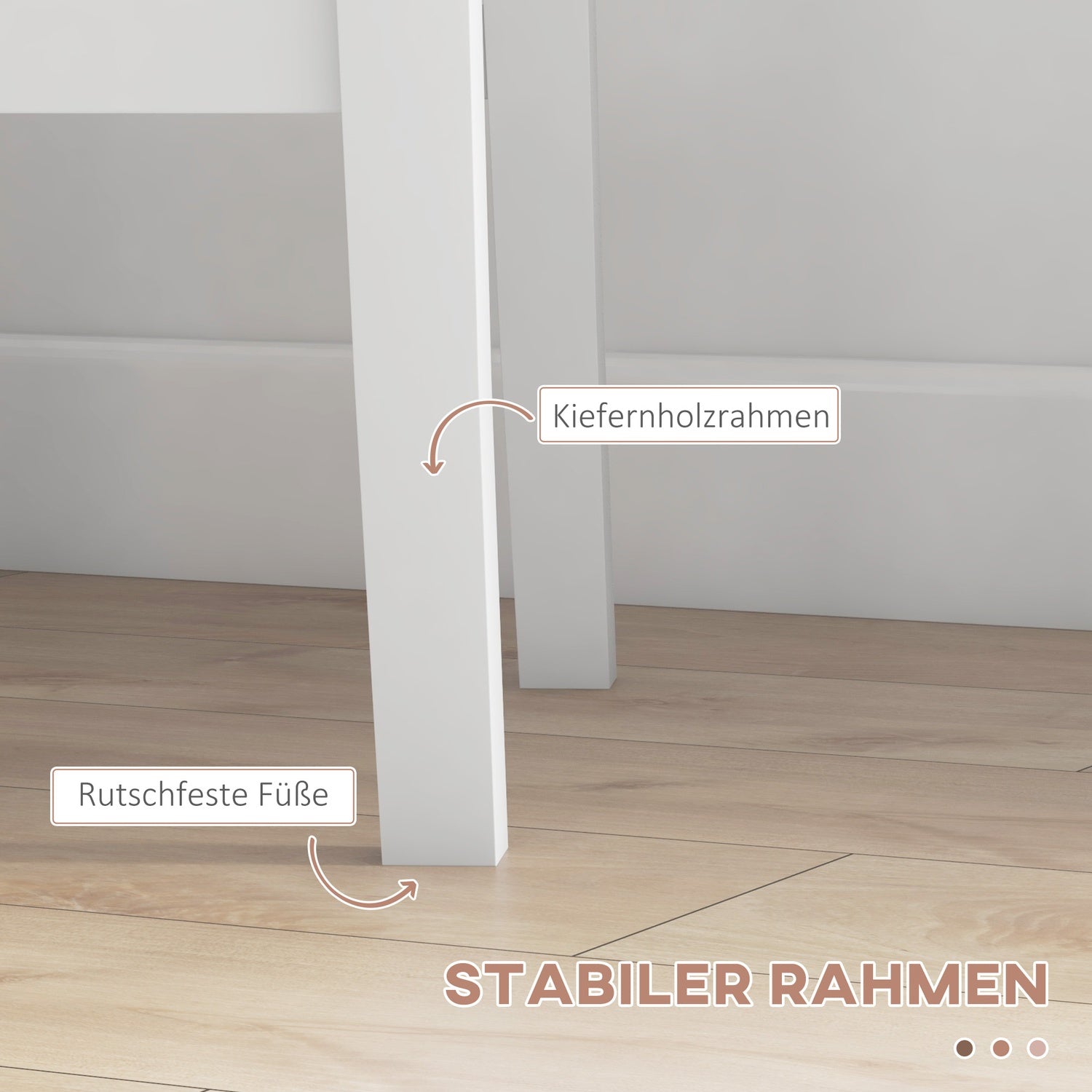 Pine Wood Matbordsset för 2 – vit finish