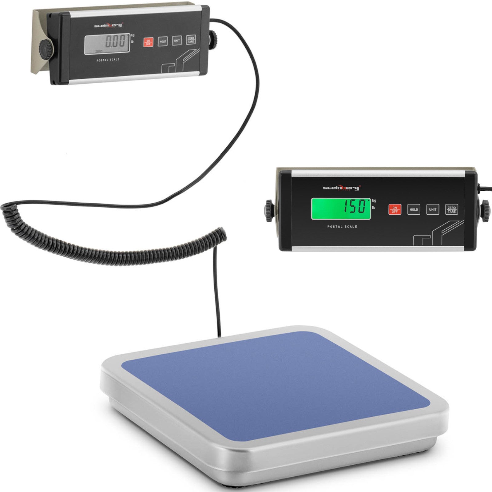 Plattformspostvåg för brevpaket med extern LCD 31,5 x 32,5 150 kg/ 0,05 kg