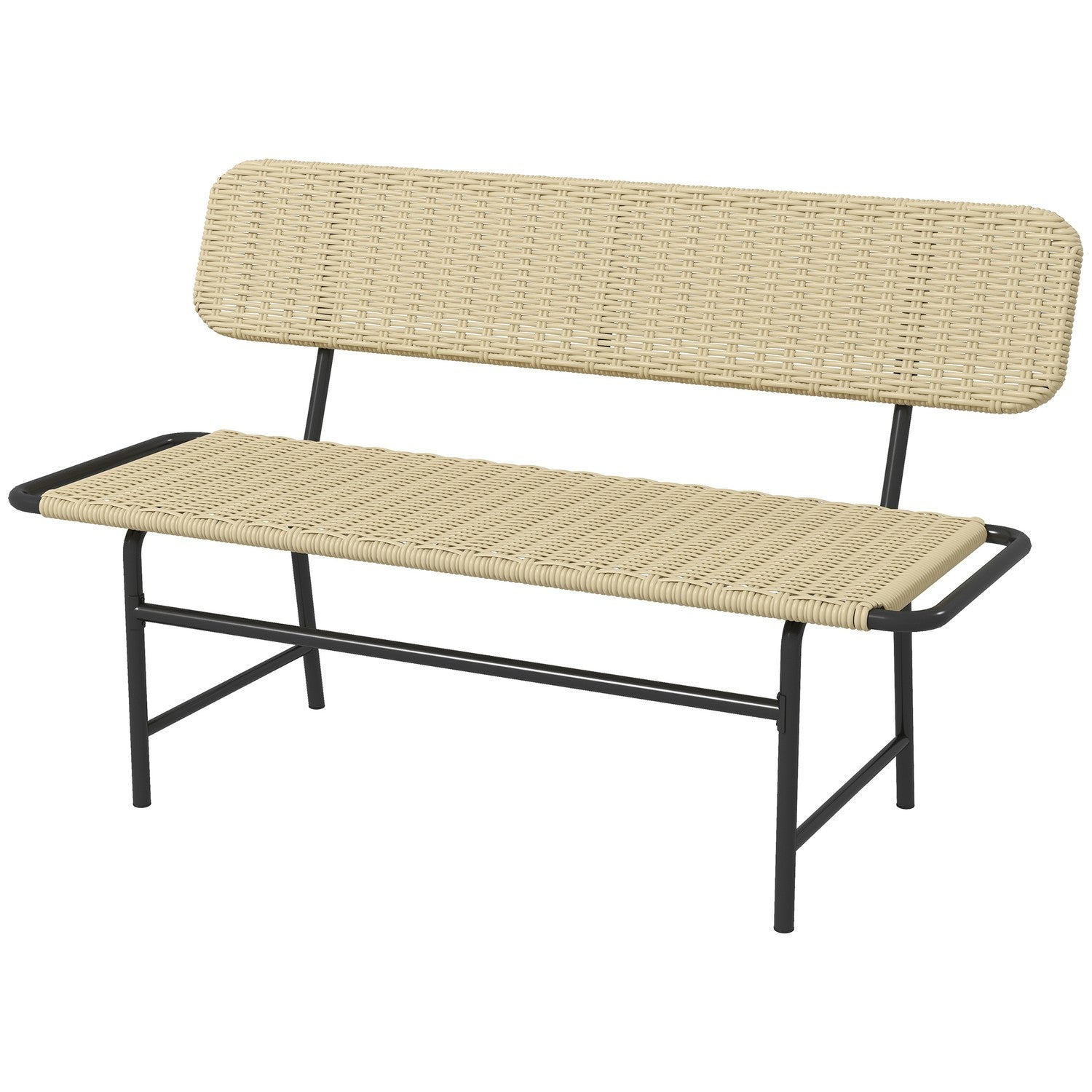 2-sits polyrottingbänk, metallram, kapacitet 250 kg