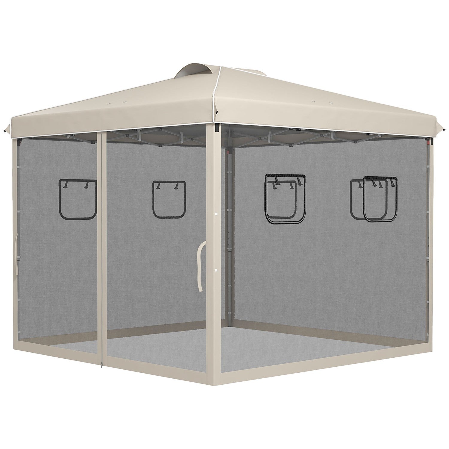 Pop-Up Gazebo 3x3M med UV-skydd & Meshgardiner