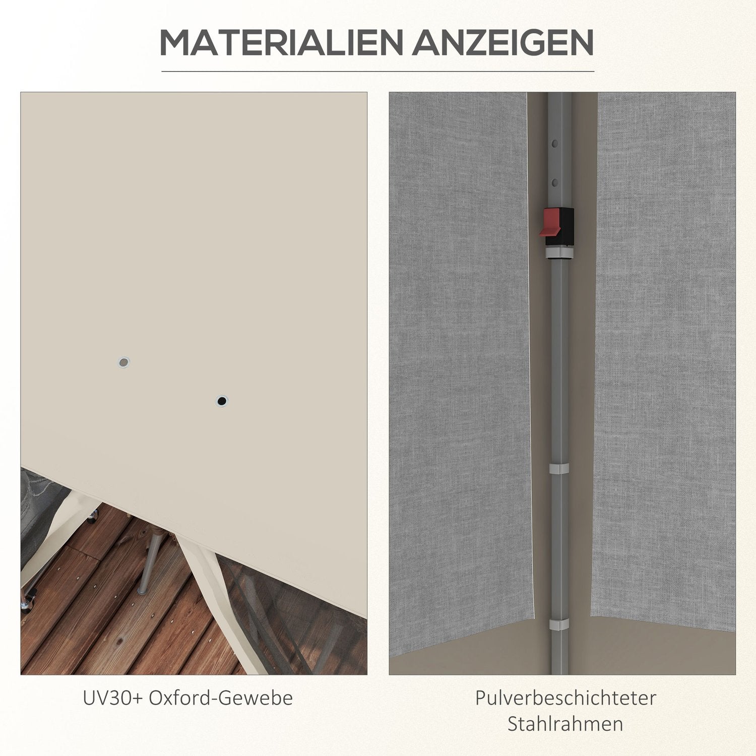 Pop-Up Gazebo 3x3M med UV-skydd & Meshgardiner