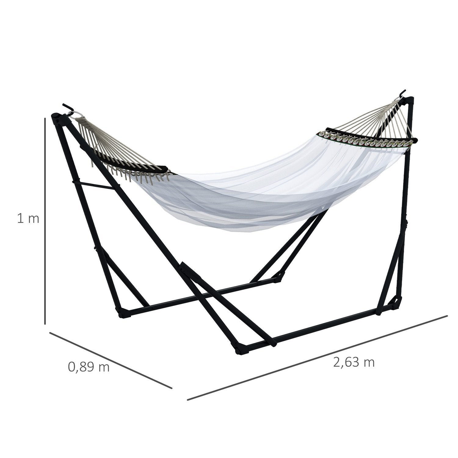 Hammock Ram, Hängmatta Stol Ram, Hängmatta Stativ Med Hängmatta, Bärväska, Lastkapacitet Upp Till 120 Kg, Stål