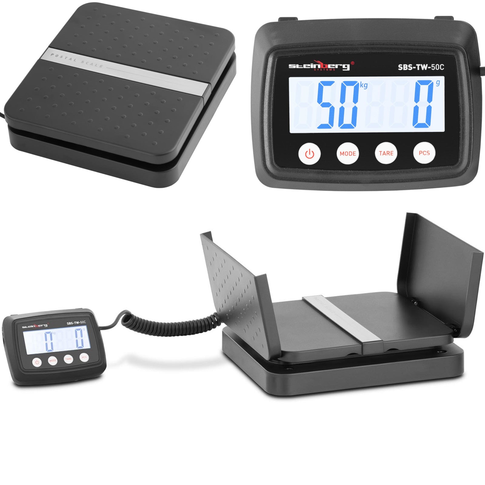 Portovåg för LCD-brevpaket 50 kg / 1 g