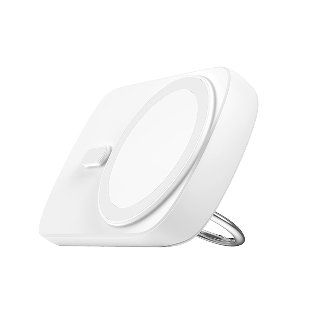 Powerbank med ringinduktiv laddare med stativ upp till 6000mAh 20W vit
