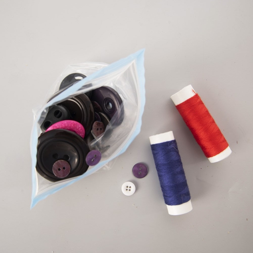 Praktiska plastpåsar med förslutning för kyl och frys, 25-pack