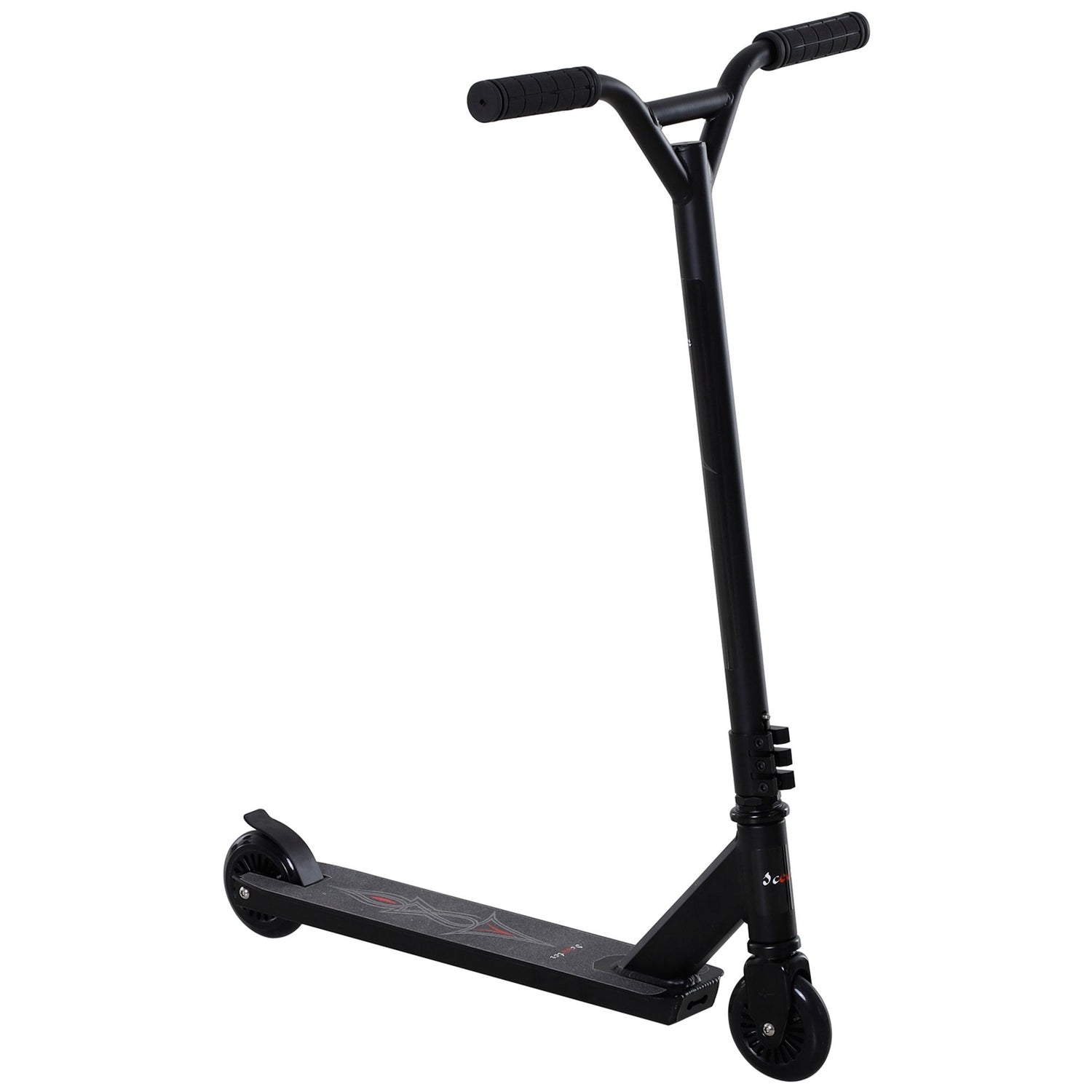 Freestyle stuntskoter med 100 mm PU-hjul, svart