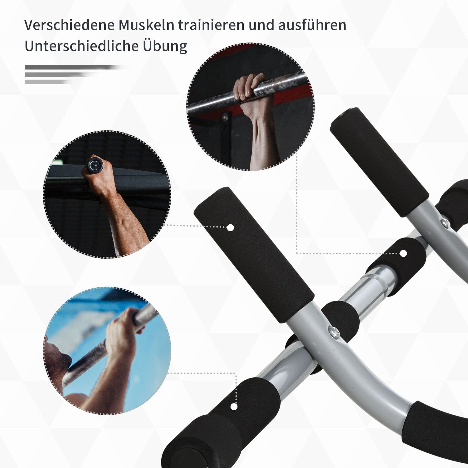 Pull-Up Bar Steel & Foam – Multifunktionell dörrtränare