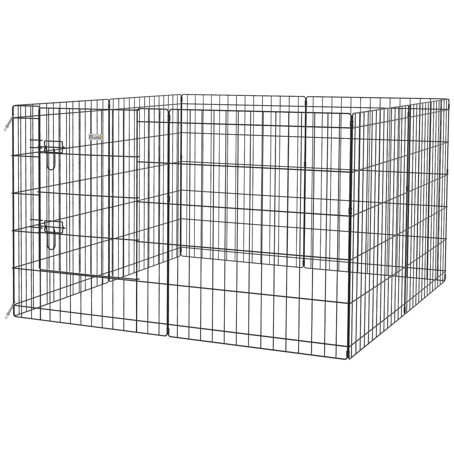 Utomhus metall valp lekhage – 76 cm hög, 8-delad uppsättning