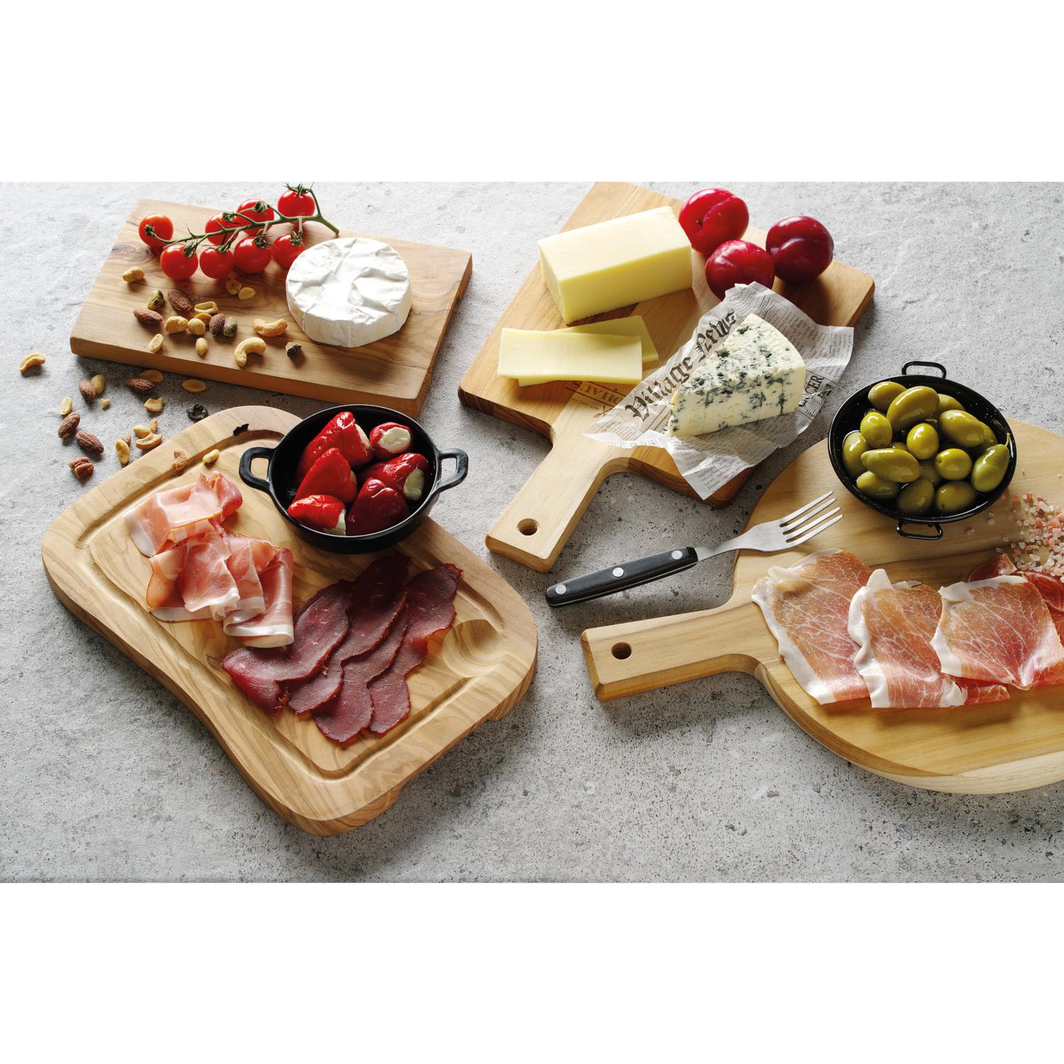 Rektangulär serveringsbräda i olivträ 250 x 150 x 18 mm - Hendi 505168