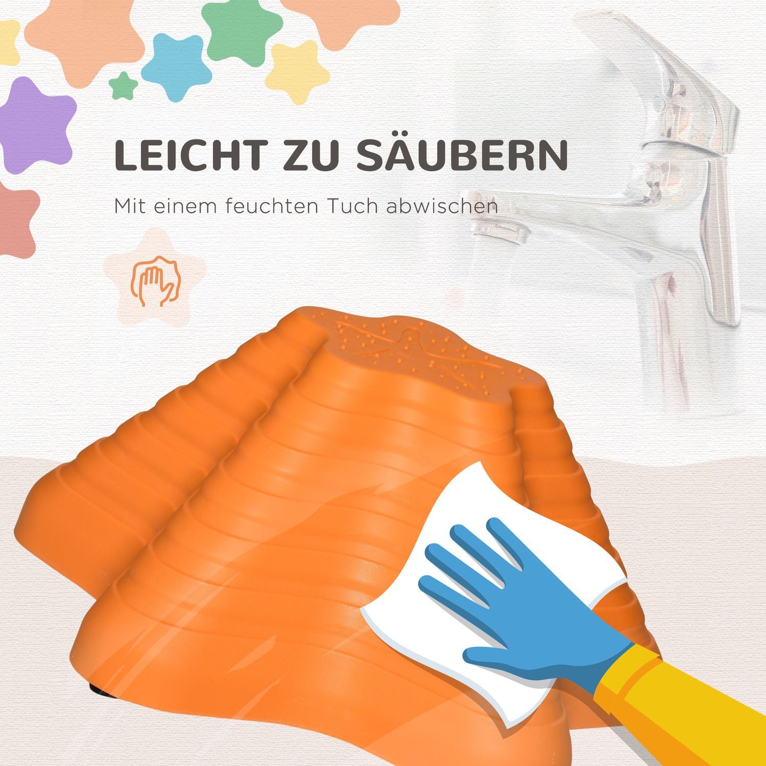 River Stones Set för småbarn, halkfri, upp till 80 kg kapacitet