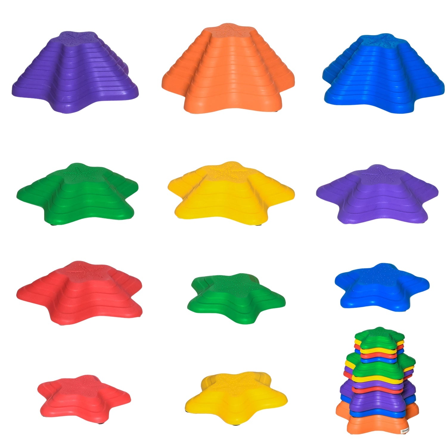 River Stones Set för småbarn, halkfri, upp till 80 kg kapacitet