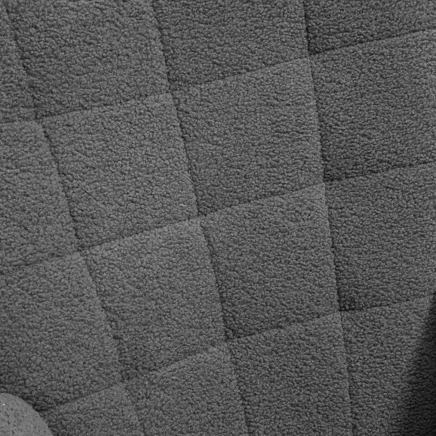 Rocking Accent Chair, mörkgrå berberfleece, 71x92x101 cm