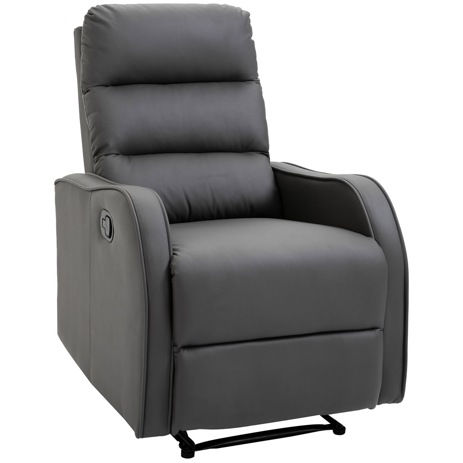 Rocking Recliner Stol, Vridbar Med Mugghållare, Microfiber